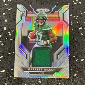 Panini Prizm Garrett Wilson Green Jersey Rookie Card